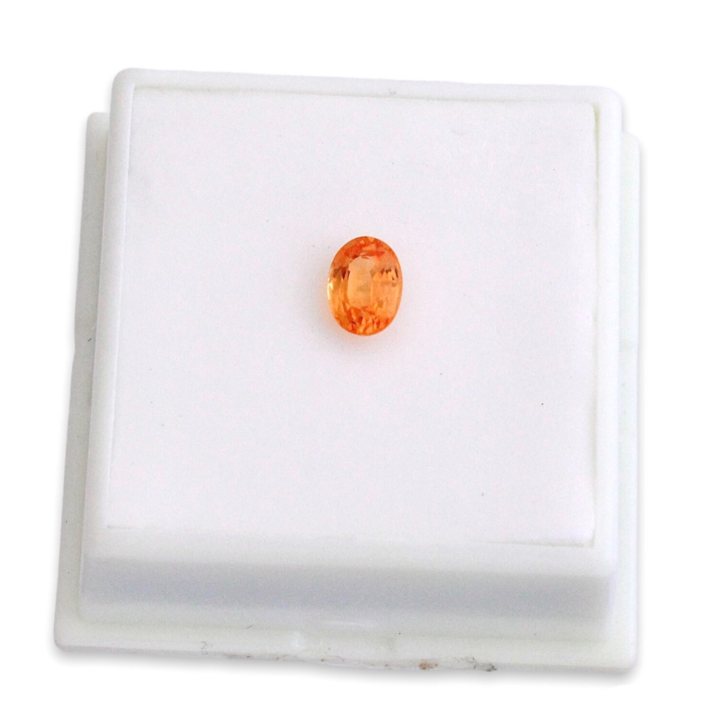 Mandarin Spessartite Garnet Orange Gemstone Faceted Oval Cut 075 Ct 7 X 5 Mm